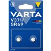 Varta V371 371101402 Pila a Bottone, 1.55V, 44mAh SR69/AG6/LR920/371/SR920/171 /V32 Confezione da 2 Pile