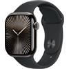 Apple Watch Series 10 Serie 10 GPS + Cellular 42mm Cassa in Titanio color Ardesia con Nero Sport Band - S/M