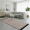 Jimri Fashion4Home Tappeto passatoia Tepiche per soggiorno, camera da letto, cucina, camera dei bambini, bagno, tappeto Boho Kelim - Passatoia nero beige - Dimensioni: 80 x 150 cm.