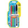 Paper Mate Papermate Inkjoy 100ST Penne a Sfera con Cappuccio, Punta Media da 1.0 mm, 4 Pezzi, Multicolore (Colori Classici Assortiti)