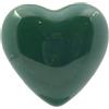 Gentile Ceramiche Cuore Verde Scuro in Ceramica con Calamita (4,5cm)