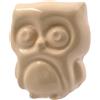 Gentile Ceramiche Gufo Crema in Ceramica con Calamita (5,5cm)