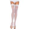 Leg Avenue Calza autoreggente in Nylon Bianco