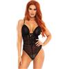 Leg Avenue Body velato con lacci arricciati - S/M - Black