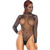 Leg Avenue Body con Cappuccio in Rete di Strass