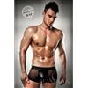 Passion Boxer In pelle Con Trasparenze Nero