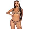 Leg Avenue Set reggiseno a rete con cuore Nero