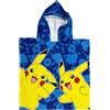 Pokémon Pikachu - Poncho Mare bambini, Asciugamano, Asciugatura Rapida, Ultra Morbido, 50x100cm