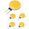 WeiXuan G4 Disco COB LED Lampadina AC/DC 12V 3W Bi-pin Marine Camper RV Lampada 180 gradi bianco caldo freddo Sostituire 30W lampada alogena, Confezione 5 (Bianco)