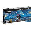 Clementoni - Puzzle 1000 Pezzi per Adulti e Ragazzi, Collection Panorama Tema Disney Mickey & Minnie, con Poster Incluso, Compact Box, Idea Regalo Made in Italy, 98x33 cm, 39503