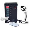 AMAZBEE In acciaio inox scossa elettrica Butt Plug con controller anale Trainer Massaggiatore della prostata per gli uomini stimolazione Electro Sex Toy (L,1)