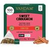 VAHDAM Tè Chai alla Cannella Dolce | 100 Filtri Piramidali | Miscela di Tè Nero Assam con Cannella e Cardamomo | Gusto Chai Speziato | Sigillato Sottovuoto per Freschezza