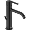 Duravit Balcoon - Rubinetto per lavabo, misura M (altezza erogatore 138 mm), a risparmio energetico, con scarico a tiranti, nero opaco
