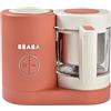 BÉABA - Babycook Néo, Cuocipappa Omogeneizzatore, Cottura a Vapore Delicata, Robot per Pappe 4 in 1, Neonato e Bambino, Bicchiere in Vetro e Cestello in Acciaio Inox, Terracota, Presa EU