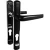 Sivenci - Maniglie per porte esterne con serratura | Sparatutto nel buco della serratura (set) | 225 x 29 x 48 mm | Colore Nero