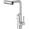 CREA Rubinetto Lavello Cucina da incasso Dispenser Sapone,con Doccetta Estraibile, Rubinetto Cucina Cascata a 4 Modalità,Miscelatore Cucina Girevole a 360°,Acciaio Inox