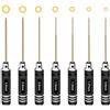 HRB Set di cacciaviti esagonali a brugola 0,9 mm/1,27 mm/1,3 mm/1,5 mm/2,0 mm/2,5 mm/3,0 mm Set di chiavi a brugola in titanio Kit di cacciaviti esagonali per auto RC Drone multiasse elicottero Rc