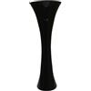 DRW Vaso da pavimento in vetro nero Tromba 28x28x80 cm
