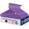 SereneLife Set da 30 Grucce Appendiabiti in Plastica, Stampelle Armadio Antiscivolo, Resistenti per Camicie, Maglioni, Felpe, Abbigliamento per Bambini e Abiti, Appendiabiti Ultra-Sottili, Leggere