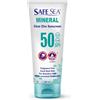 Safe Sea Protezione solare all'ossido di zinco SPF50, crema solare minerale trasparente per il viso senza alone bianco, lozione protettiva anti-puntura di meduse, sicura per barriera corallina