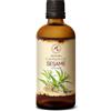 AROMATIKA trust the power of nature Olio di Sesamo 100ml - Sesamum Indicum - Messico - Naturale e Puro al 100% - Cura Intensiva per Viso - Corpo e Capelli - Massaggio - Cosmetici - Cura della Pelle - Bottiglia di Vetro
