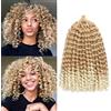 DXdixiu Jamaican Bounce Crochet Hair 8 Inch 16 Roots 5 Pack Short GoGo Curly Braids Jumpy Wall Curl Extension For Black Women (T27/613#)