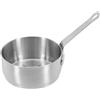 CulinaBlend Pentola da 100 ml in acciaio , piccola casseruola per latte, salsa, mini casseruola multiuso antiaderente con manico lungo per scaldare latte, uova bollire zuppe, pentole da cucina (argento (100