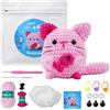 YUMILI Kit di avvio all'uncinetto per principianti, kit di uncinetto per principianti, kit completo di uncinetto con tutorial video, kit di uncinetto per bambini e adulti, regalo per gli appassionati