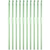 QUARKZMAN Uncinetto Uncino in Alluminio 4mm Taglia USA G (Size 6) Ferri Maglia Ferri da Uncinetto per Filati Fai Da Te Filato Artigianale, Verde, 10pz
