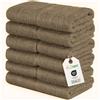 nice homeit Set 12 Lavette 30x30 cm - Mini Asciugamani Viso e Ospiti 100% cottone filato ad anello - per mani, viso, neonati, cucina, casa e viaggi. Leggere, Morbide, Assorbenti. (Marrone)