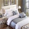 OSVINO Runner da Letto Matrimoniale Grigio Argento Dorato Raso Copriletto Elegante Corridore Liscio Classico Antico per Alberghi Hotel Camere Letti, 180x50cm per 120cm Letto