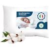 DOLCI SOGNI Cuscino per Bambini - Cuscino 60 x 40 cm - Ipoallergenico Antibatterico Morbido sulla Pelle Sensibile Fodera Naturale 100% Cotone Traspirante e Sicuro per Bambini - Made in Italy