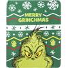 United Labels Coperta in Pile Grinch 130x170 cm, Verde, Coperta Merry Grinchmas, Morbida Coperta in Pile, Coperta per Divano, Coperta per Soggiorno