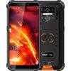 OUKITEL 4G Rugged Telefono OUKITEL WP5 PRO, Batteria da 8000 mAh, Android 10 Smartphone Antiurto IP68, Luce Flash a 4 LED, Helio A25 4GB + 64GB, 13MP + 2MP + 2MP, Riconoscimento Facciale, GPS Dual SIM Arancia
