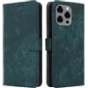 XINNI Cover per Doogee Note 58/Note 58 PRO Custodia, RFID Protection Flip Magnetica Pelle PU/TPU Portafoglio, Verde