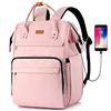 RJEU Zaino per Ragazze,Zaino Scuola Superiore Media Università,Zaino per Computer Portatile 15.6 Pollici,Zaino Donna (Rosa)