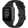 Chofit Cinturini in silicone compatibili con Garmin Venu Sq Music, cinturino sportivo di ricambio morbido cinturino per Garmin Venu Sq Music/Venu Sq/Venu Orologio Smarter (nero), Silicone, Silicone