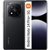 Xiaomi Redmi Note 14 Pro+ 5G Smartphone, 12GB RAM 512GB, schermo AMOLED 6.67 pollici 1.5K, sensore di impronte digitali, fotocamera 200MP, NFC, ricarica rapida 120W,Nero(Con caricatore)