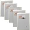 Ikea Fiskbo - Cornice portafoto 30 x 40 cm, in plastica e fibra di legno, 30 x 40 cm, colore: bianco, set da 5