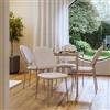 DEGHI Set 4 sedie in tessuto beige e gambe in metallo color tortora - Kliz