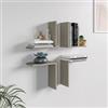 DEGHI Mensola 30x16 cm in legno tortora - Tetris