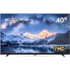 FPD Smart TV 40 pollici, Full HD Google TV con Google Play e Google Cast integrati, HDR 10, Dolby Audio, Telecomando Vocale, 1080p Television (CG40-P1, 2025)