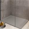 PIATTO DOCCIA GEBERIT SESTRA RETTANGOLARE 80X140 GRIGIO IN RESIN STONE