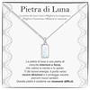 Bramart Collana Pietra di Luna Regali per lei in Argento Sterling 925 Idea Regalo per Ragazza Natale Compleanno Collane Figlia Mamma Sorella - Cofanetto DEDICA incluso. (Collana Pietra Luna)