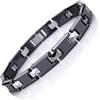 URBAN JEWELRY Urban-Jewelry Bracciale da uomo in tungsteno e ceramica (nero, argento)