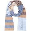 LINDENMANN Sciarpa uomo blu-beige sciarpa uomo sottile 55% cotone 45% viscosa, blu/beige, Taglia unica