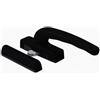 inferramenta Maniglia a tavellino tradizionale | 4 Colori Disponibili | Ideale per Finestre e Serramenti in PVC o Alluminio (Nero)