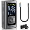 Syncwire Compressore Aria Portatile 10.35BAR Gonfiaggio Più veloce Compressore d'aria Pompa per Pneumatici Car Inflator per Auto, Biciclette, Motociclette, Palloni, con Tappi per Valvola Pneumatici