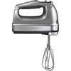 KitchenAid Sbattitore elettrico 9 velocità - Indicatore LED - 4 accessori lavabili in lavastoviglie - Argento placcato