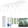 Sewokon Cerchi da giardino per tunnel di rete, 18 cerchi da giardino da 38 cm, telaio rimovibile in fibra di vetro, cerchi per cloche, tunnel da giardino, cerchi per serra, cerchi per rete, cerchi da giardino